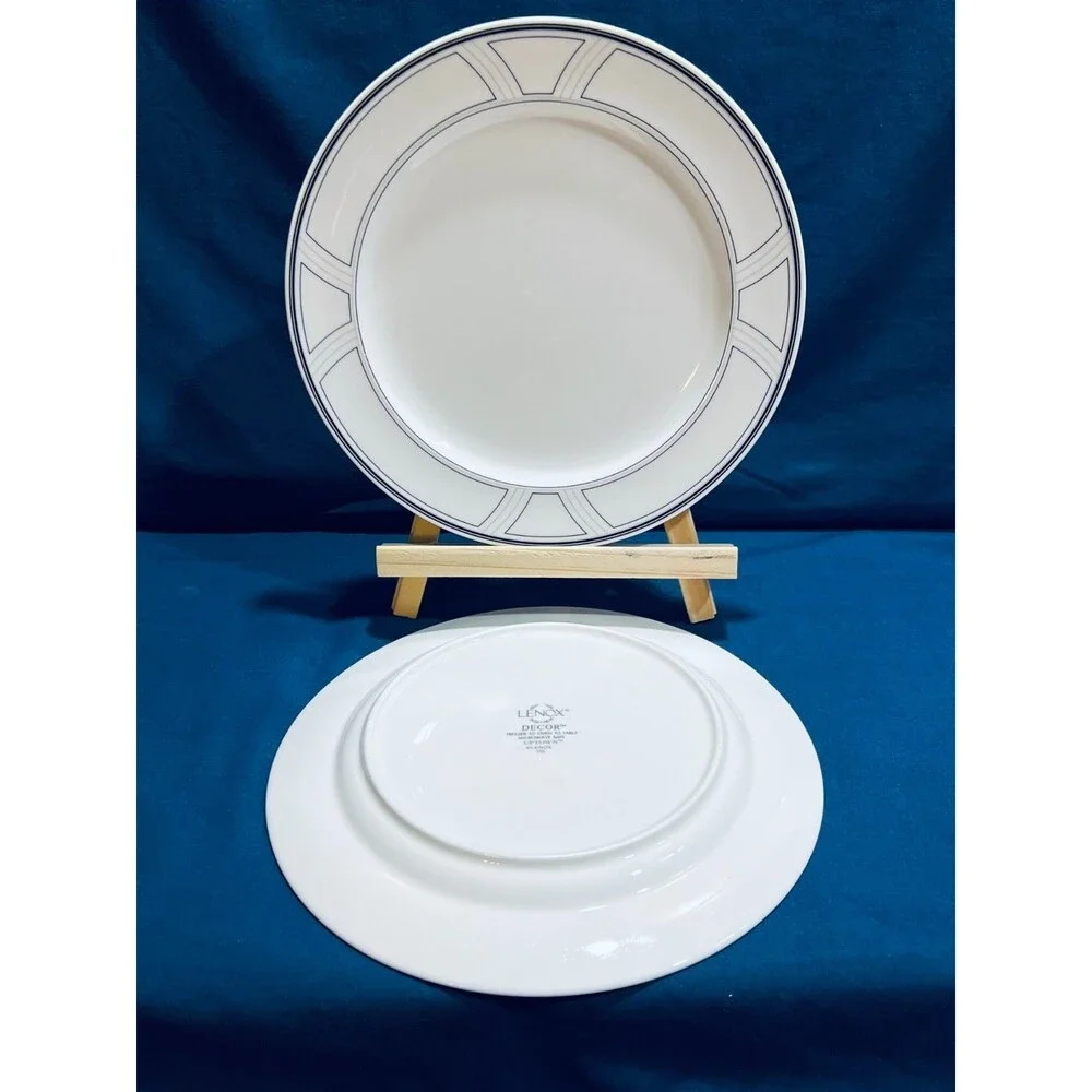 Set of 2 Discontinued Vintage Lenox Decor Uptown 5.5” Bread and Butter Plates